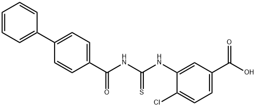 3-[[[([1,1'-BIPHENYL]-4-YLCARBONYL)AMINO]THIOXOMETHYL]AMINO]-4-CHLORO-BENZOIC ACID