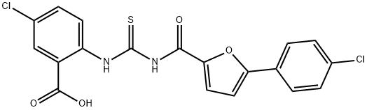 5-CHLORO-2-[[[[[5-(4-CHLOROPHENYL)-2-FURANYL]CARBONYL]AMINO]THIOXOMETHYL]AMINO]-BENZOIC ACID