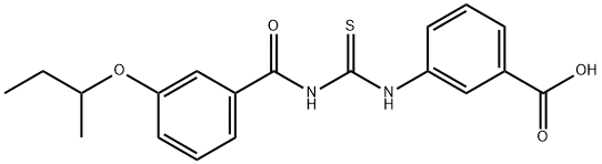 3-[[[[3-(1-METHYLPROPOXY)BENZOYL]AMINO]THIOXOMETHYL]AMINO]-BENZOIC ACID