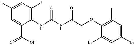 2-[[[[(2,4-DIBROMO-6-METHYLPHENOXY)ACETYL]AMINO]THIOXOMETHYL]AMINO]-3,5-DIIODO-BENZOIC ACID