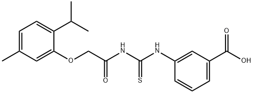 3-[[[[[5-METHYL-2-(1-METHYLETHYL)PHENOXY]ACETYL]AMINO]THIOXOMETHYL]AMINO]-BENZOIC ACID