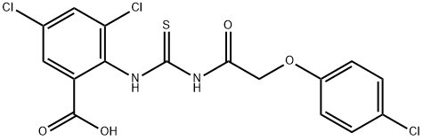 3,5-DICHLORO-2-[[[[(4-CHLOROPHENOXY)ACETYL]AMINO]THIOXOMETHYL]AMINO]-BENZOIC ACID