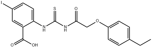 2-[[[[(4-ETHYLPHENOXY)ACETYL]AMINO]THIOXOMETHYL]AMINO]-5-IODO-BENZOIC ACID