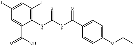 2-[[[(4-ETHOXYBENZOYL)AMINO]THIOXOMETHYL]AMINO]-3,5-DIIODO-BENZOIC ACID Structural