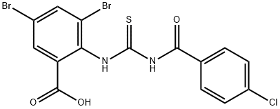 3,5-DIBROMO-2-[[[(4-CHLOROBENZOYL)AMINO]THIOXOMETHYL]AMINO]-BENZOIC ACID