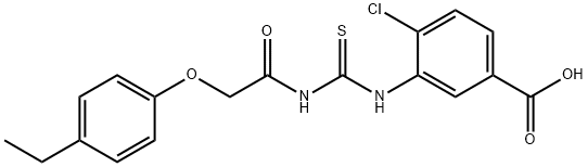 4-CHLORO-3-[[[[(4-ETHYLPHENOXY)ACETYL]AMINO]THIOXOMETHYL]AMINO]-BENZOIC ACID Structural