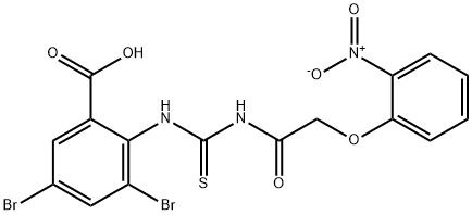 3,5-DIBROMO-2-[[[[(2-NITROPHENOXY)ACETYL]AMINO]THIOXOMETHYL]AMINO]-BENZOIC ACID