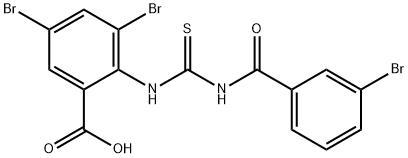 3,5-DIBROMO-2-[[[(3-BROMOBENZOYL)AMINO]THIOXOMETHYL]AMINO]-BENZOIC ACID