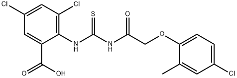 3,5-DICHLORO-2-[[[[(4-CHLORO-2-METHYLPHENOXY)ACETYL]AMINO]THIOXOMETHYL]AMINO]-BENZOIC ACID