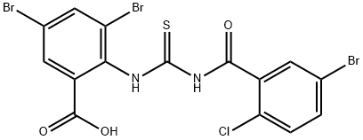 3,5-DIBROMO-2-[[[(5-BROMO-2-CHLOROBENZOYL)AMINO]THIOXOMETHYL]AMINO]-BENZOIC ACID