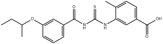 4-METHYL-3-[[[[3-(1-METHYLPROPOXY)BENZOYL]AMINO]THIOXOMETHYL]AMINO]-BENZOIC ACID Structural