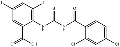 2-[[[(2,4-DICHLOROBENZOYL)AMINO]THIOXOMETHYL]AMINO]-3,5-DIIODO-BENZOIC ACID