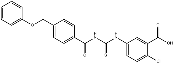 2-CHLORO-5-[[[[4-(PHENOXYMETHYL)BENZOYL]AMINO]THIOXOMETHYL]AMINO]-BENZOIC ACID Structural