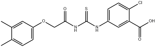 2-CHLORO-5-[[[[(3,4-DIMETHYLPHENOXY)ACETYL]AMINO]THIOXOMETHYL]AMINO]-BENZOIC ACID