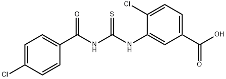 4-CHLORO-3-[[[(4-CHLOROBENZOYL)AMINO]THIOXOMETHYL]AMINO]-BENZOIC ACID Structural