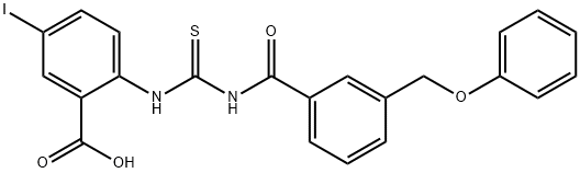 5-IODO-2-[[[[3-(PHENOXYMETHYL)BENZOYL]AMINO]THIOXOMETHYL]AMINO]-BENZOIC ACID