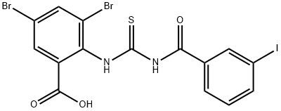 3,5-DIBROMO-2-[[[(3-IODOBENZOYL)AMINO]THIOXOMETHYL]AMINO]-BENZOIC ACID