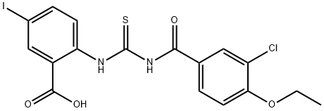 2-[[[(3-CHLORO-4-ETHOXYBENZOYL)AMINO]THIOXOMETHYL]AMINO]-5-IODO-BENZOIC ACID