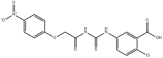 2-CHLORO-5-[[[[(4-NITROPHENOXY)ACETYL]AMINO]THIOXOMETHYL]AMINO]-BENZOIC ACID Structural