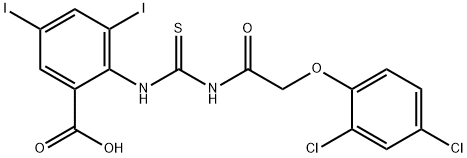 2-[[[[(2,4-DICHLOROPHENOXY)ACETYL]AMINO]THIOXOMETHYL]AMINO]-3,5-DIIODO-BENZOIC ACID Structural