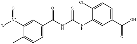 4-CHLORO-3-[[[(4-METHYL-3-NITROBENZOYL)AMINO]THIOXOMETHYL]AMINO]-BENZOIC ACID Structural