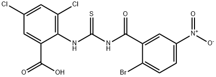 2-[[[(2-BROMO-5-NITROBENZOYL)AMINO]THIOXOMETHYL]AMINO]-3,5-DICHLORO-BENZOIC ACID