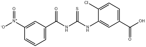 4-CHLORO-3-[[[(3-NITROBENZOYL)AMINO]THIOXOMETHYL]AMINO]-BENZOIC ACID Structural