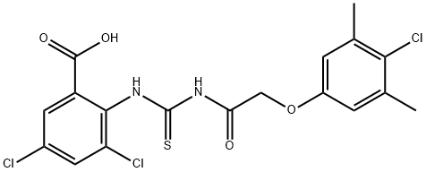 3,5-DICHLORO-2-[[[[(4-CHLORO-3,5-DIMETHYLPHENOXY)ACETYL]AMINO]THIOXOMETHYL]AMINO]-BENZOIC ACID