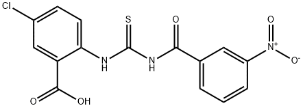 5-CHLORO-2-[[[(3-NITROBENZOYL)AMINO]THIOXOMETHYL]AMINO]-BENZOIC ACID Structural