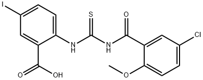 2-[[[(5-CHLORO-2-METHOXYBENZOYL)AMINO]THIOXOMETHYL]AMINO]-5-IODO-BENZOIC ACID