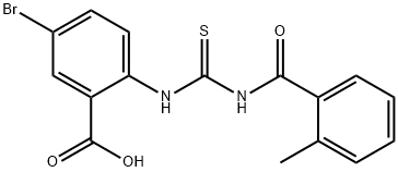 5-BROMO-2-[[[(2-METHYLBENZOYL)AMINO]THIOXOMETHYL]AMINO]-BENZOIC ACID Structural