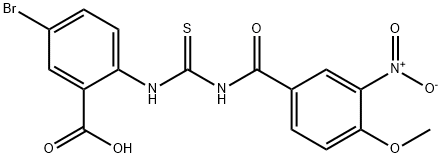 5-BROMO-2-[[[(4-METHOXY-3-NITROBENZOYL)AMINO]THIOXOMETHYL]AMINO]-BENZOIC ACID