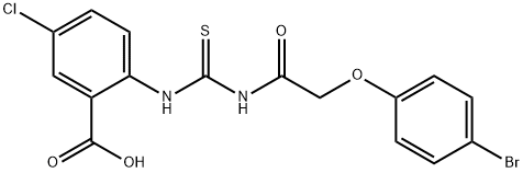 2-[[[[(4-BROMOPHENOXY)ACETYL]AMINO]THIOXOMETHYL]AMINO]-5-CHLORO-BENZOIC ACID