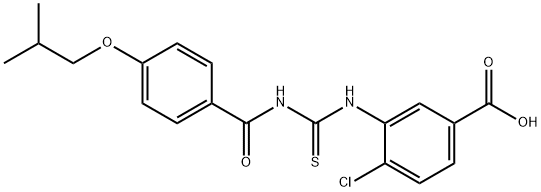 4-CHLORO-3-[[[[4-(2-METHYLPROPOXY)BENZOYL]AMINO]THIOXOMETHYL]AMINO]-BENZOIC ACID Structural