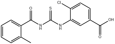 4-CHLORO-3-[[[(2-METHYLBENZOYL)AMINO]THIOXOMETHYL]AMINO]-BENZOIC ACID