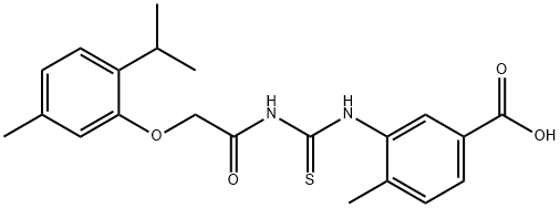 4-METHYL-3-[[[[[5-METHYL-2-(1-METHYLETHYL)PHENOXY]ACETYL]AMINO]THIOXOMETHYL]AMINO]-BENZOIC ACID