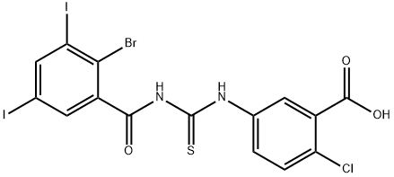 5-[[[(2-BROMO-3,5-DIIODOBENZOYL)AMINO]THIOXOMETHYL]AMINO]-2-CHLORO-BENZOIC ACID