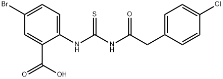 5-BROMO-2-[[[[(4-CHLOROPHENYL)ACETYL]AMINO]THIOXOMETHYL]AMINO]-BENZOIC ACID