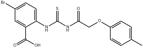 5-BROMO-2-[[[[(4-METHYLPHENOXY)ACETYL]AMINO]THIOXOMETHYL]AMINO]-BENZOIC ACID