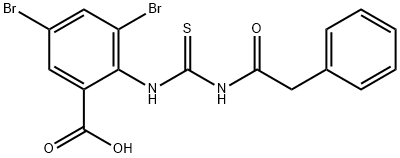 3,5-DIBROMO-2-[[[(PHENYLACETYL)AMINO]THIOXOMETHYL]AMINO]-BENZOIC ACID