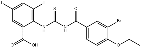 2-[[[(3-BROMO-4-ETHOXYBENZOYL)AMINO]THIOXOMETHYL]AMINO]-3,5-DIIODO-BENZOIC ACID