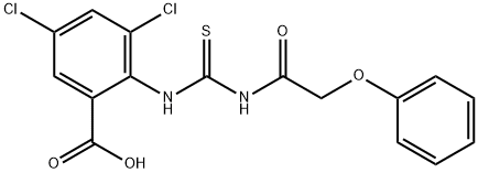 3,5-DICHLORO-2-[[[(PHENOXYACETYL)AMINO]THIOXOMETHYL]AMINO]-BENZOIC ACID