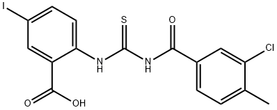 2-[[[(3-CHLORO-4-METHYLBENZOYL)AMINO]THIOXOMETHYL]AMINO]-5-IODO-BENZOIC ACID