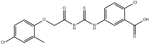 2-CHLORO-5-[[[[(4-CHLORO-2-METHYLPHENOXY)ACETYL]AMINO]THIOXOMETHYL]AMINO]-BENZOIC ACID