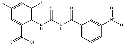 3,5-DIIODO-2-[[[(3-NITROBENZOYL)AMINO]THIOXOMETHYL]AMINO]-BENZOIC ACID Structural