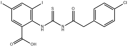 2-[[[[(4-CHLOROPHENYL)ACETYL]AMINO]THIOXOMETHYL]AMINO]-3,5-DIIODO-BENZOIC ACID