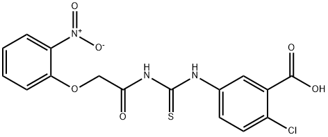 2-CHLORO-5-[[[[(2-NITROPHENOXY)ACETYL]AMINO]THIOXOMETHYL]AMINO]-BENZOIC ACID