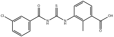 3-[[[(3-CHLOROBENZOYL)AMINO]THIOXOMETHYL]AMINO]-2-METHYL-BENZOIC ACID Structural