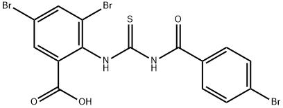 3,5-DIBROMO-2-[[[(4-BROMOBENZOYL)AMINO]THIOXOMETHYL]AMINO]-BENZOIC ACID