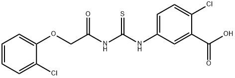 2-CHLORO-5-[[[[(2-CHLOROPHENOXY)ACETYL]AMINO]THIOXOMETHYL]AMINO]-BENZOIC ACID Structural